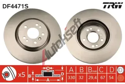 TRW Brzdov kotou - 330 mm TRW DF4471S, DF4471S