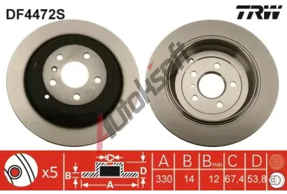 TRW Brzdov kotou - 330 mm TRW DF4472S, DF4472S