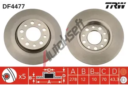 TRW Brzdov kotou - 278 mm TRW DF4477, DF4477