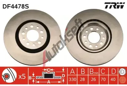 TRW Brzdov kotou - 330 mm TRW DF4478S, DF4478S