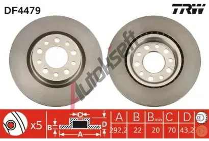 TRW Brzdov kotou - 292 mm TRW DF4479, DF4479