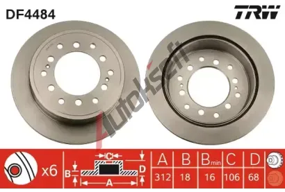 TRW Brzdov kotou - 312 mm TRW DF4484, DF4484