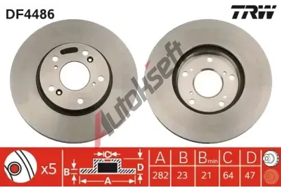 TRW Brzdov kotou - 282 mm TRW DF4486, DF4486
