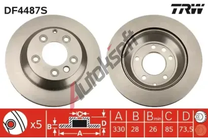 TRW Brzdov kotou - 330 mm TRW DF4487S, DF4487S