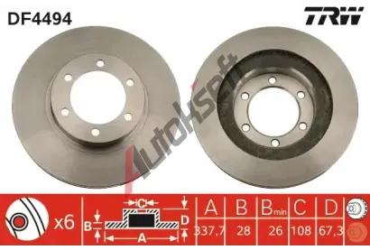 TRW Brzdov kotou - 338 mm TRW DF4494, DF4494