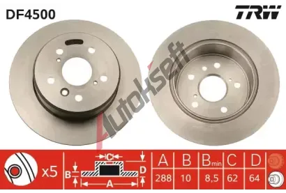 TRW Brzdov kotou - 288 mm TRW DF4500, DF4500