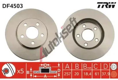 TRW Brzdov kotou - 257 mm TRW DF4503, DF4503