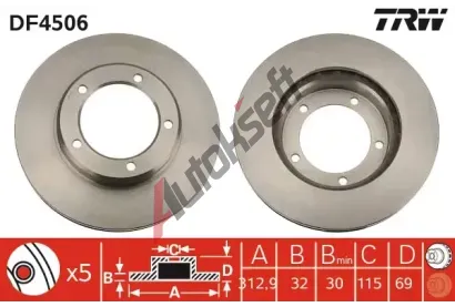 TRW Brzdov kotou - 313 mm TRW DF4506, DF4506