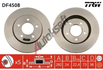 TRW Brzdov kotou - 282 mm TRW DF4508, DF4508
