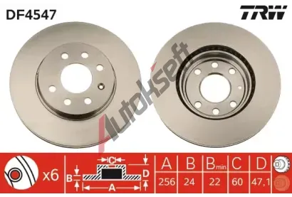 TRW Brzdov kotou - 256 mm TRW DF4547, DF4547
