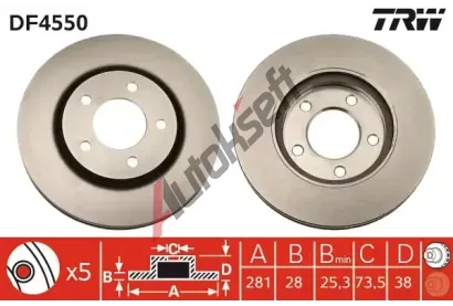 TRW Brzdov kotou - 281 mm TRW DF4550, DF4550