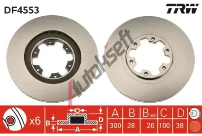 TRW Brzdov kotou - 300 mm TRW DF4553, DF4553