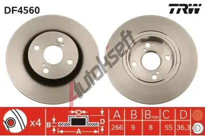 TRW Brzdov kotou - 266 mm TRW DF4560, DF4560