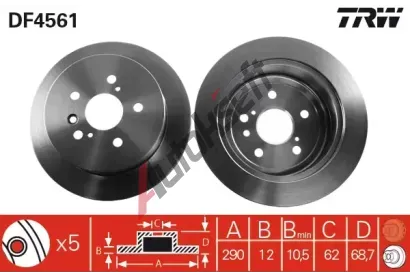 TRW Brzdov kotou - 291 mm TRW DF4561, DF4561