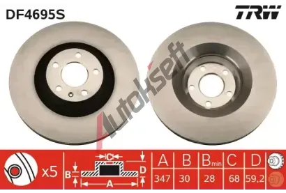 TRW Brzdov kotou - 347 mm TRW DF4695S, DF4695S