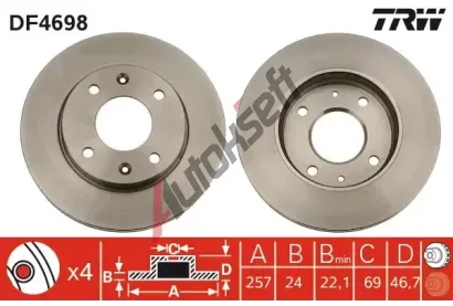 TRW Brzdov kotou - 257 mm TRW DF4698, DF4698