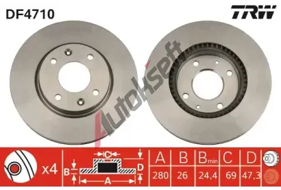 TRW Brzdov kotou - 280 mm TRW DF4710, DF4710