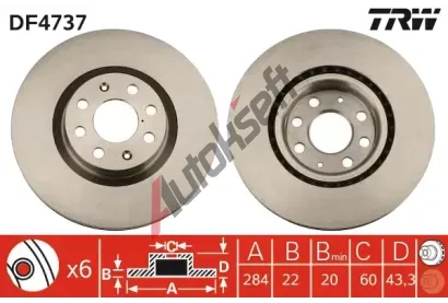 TRW Brzdov kotou - 284 mm TRW DF4737, DF4737