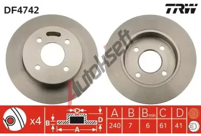 TRW Brzdov kotou - 240 mm TRW DF4742, DF4742