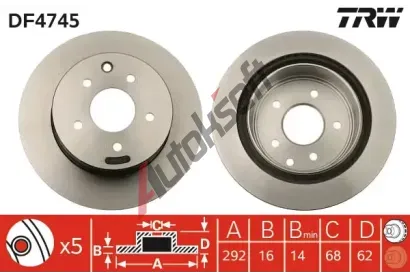 TRW Brzdov kotou - 292 mm TRW DF4745, DF4745