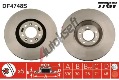 TRW Brzdov kotou - 330 mm TRW DF4748S, DF4748S
