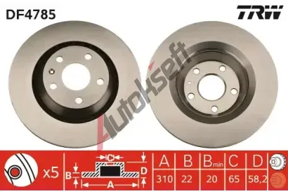 TRW Brzdov kotou - 310 mm TRW DF4785, DF4785