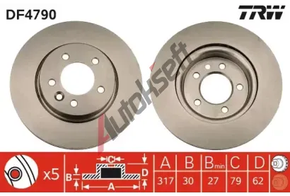 TRW Brzdov kotou - 317 mm TRW DF4790, DF4790