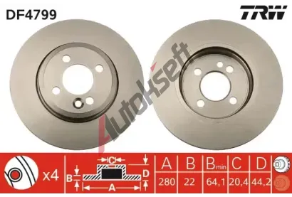TRW Brzdov kotou - 280 mm TRW DF4799, DF4799