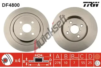 TRW Brzdov kotou - 278 mm TRW DF4800, DF4800