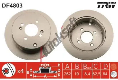 TRW Brzdov kotou - 262 mm TRW DF4803, DF4803