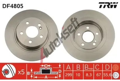 TRW Brzdov kotou - 300 mm TRW DF4805, DF4805