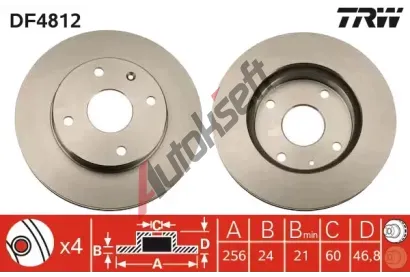 TRW Brzdov kotou - 256 mm TRW DF4812, DF4812
