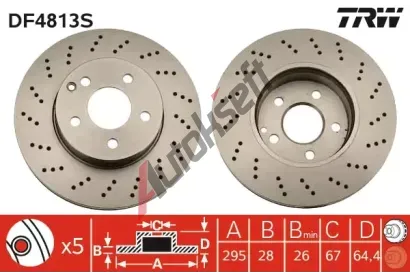 TRW Brzdov kotou - 295 mm TRW DF4813S, DF4813S