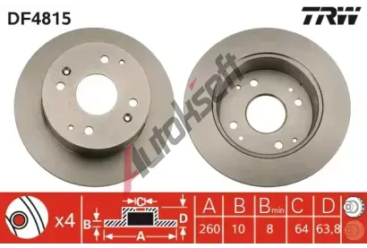 TRW Brzdov kotou - 260 mm TRW DF4815, DF4815
