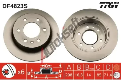 TRW Brzdov kotou - 298 mm TRW DF4823S, DF4823S