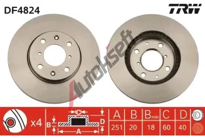 TRW Brzdov kotou - 252 mm TRW DF4824, DF4824