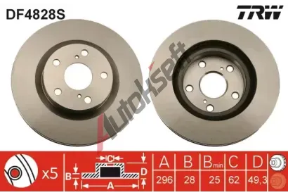 TRW Brzdov kotou - 296 mm TRW DF4828S, DF4828S