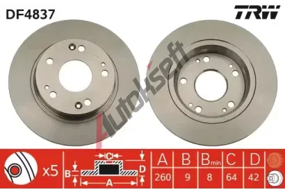 TRW Brzdov kotou - 260 mm TRW DF4837, DF4837