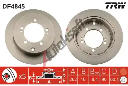 TRW Brzdov kotou - 262 mm TRW DF4845, DF4845