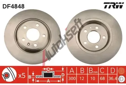 TRW Brzdov kotou - 300 mm TRW DF4848, DF4848