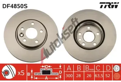 TRW Brzdov kotou - 300 mm TRW DF4850S, DF4850S