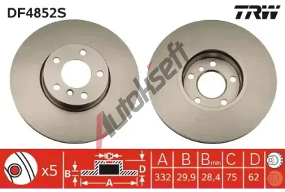 TRW Brzdov kotou - 332 mm TRW DF4852S, DF4852S