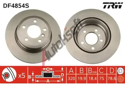 TRW Brzdov kotou - 320 mm TRW DF4854S, DF4854S