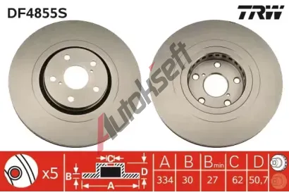 TRW Brzdov kotou - 334 mm TRW DF4855S, DF4855S