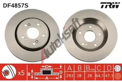 TRW Brzdov kotou - 293 mm TRW DF4857S, DF4857S