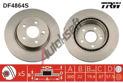 TRW Brzdov kotou - 300 mm TRW DF4864S, DF4864S