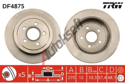 TRW Brzdov kotou - 270 mm TRW DF4875, DF4875