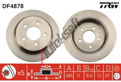 TRW Brzdov kotou - 285 mm TRW DF4878, DF4878