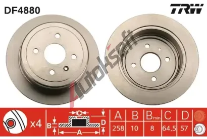 TRW Brzdov kotou - 258 mm TRW DF4880, DF4880