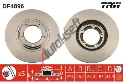 TRW Brzdov kotou - 274 mm TRW DF4896, DF4896